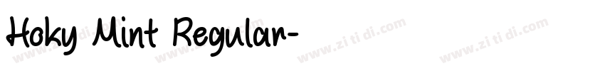 Hoky Mint Regular字体转换